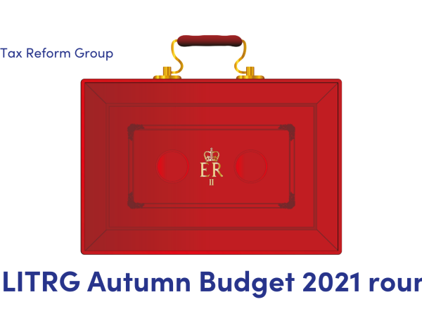 Illustration of a red budget briefcase