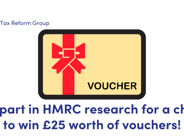 NEWS: Take part in HMRC research for a chance to win £25 worth of vouchers!  image of a voucher