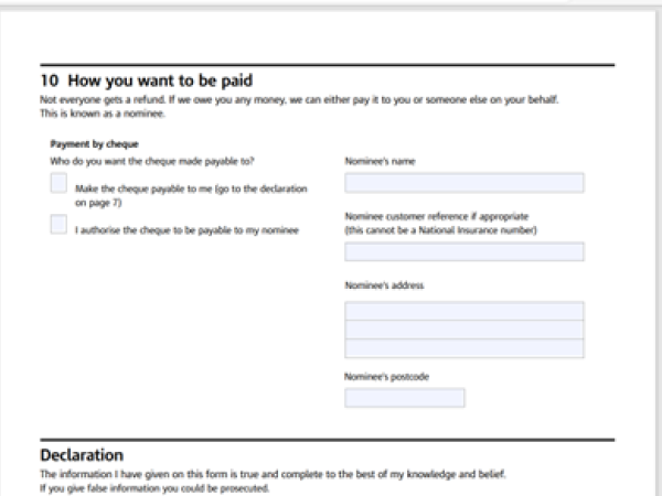 Image of a P87 form image of a P87 form