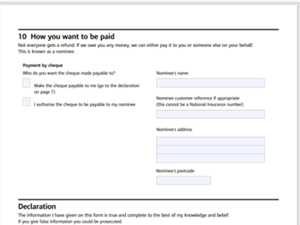 image of a P87 form