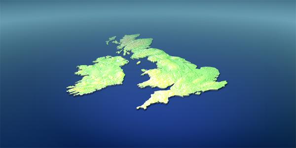 green image on a blue background of England, Ireland, Scotland and Wales. green image on a blue background of England, Ireland, Scotland and Wales.