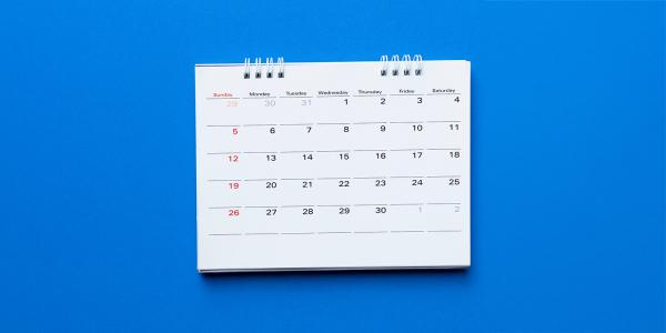 a month per page calendar against a blue background. a month per page calendar against a blue background.