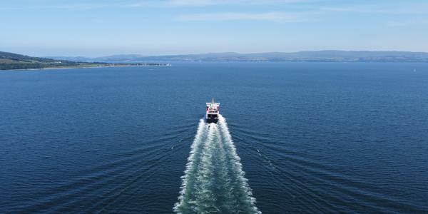 a boat leaving the UK a boat leaving the UK