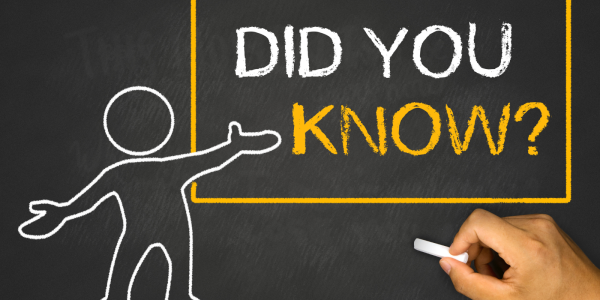 A chalkboard with the outline of a person pointing to the words 'DID YOU KNOW?' A chalkboard with the outline of a person pointing to the words 'DID YOU KNOW?'