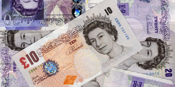 Various British currency notes. Various British currency notes.