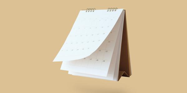 Wall calendar against a natural coloured background. Wall calendar against a natural coloured background.