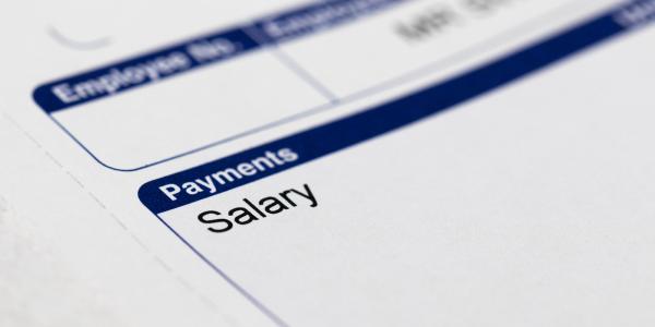 A payslip showing the word 'SALARY'. 