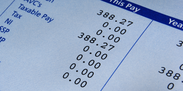 A payslip A payslip
