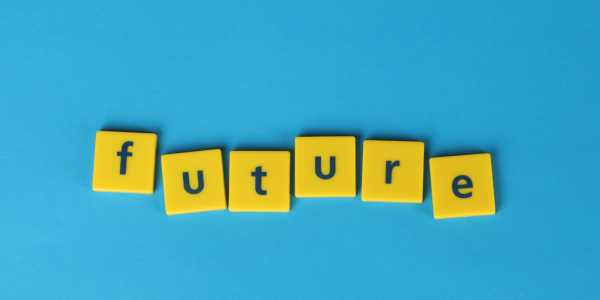 Yellow letter tiles spelling out the word 'FUTURE' Yellow letter tiles spelling out the word 'FUTURE'