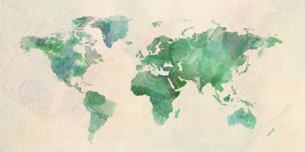Map of Earth on old paper Map of Earth on old paper