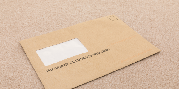 Brown sealed envelope Brown sealed envelope