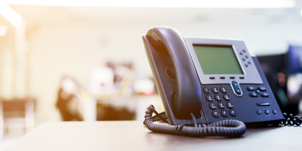 A call centre phone switched off A call centre phone switched off