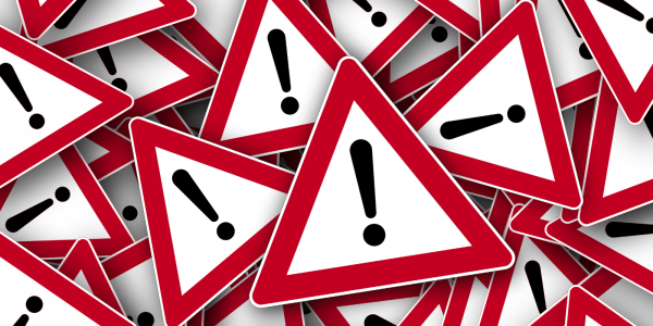 Lots of red warning triangles Lots of red warning triangles