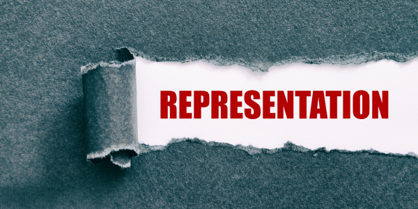 A grey paper with a tear in the middle, through the tear the word 'REPRESENTATION' can be seen in red text against a white background. A grey paper with a tear in the middle, through the tear the word 'REPRESENTATION' can be seen in red text against a white background.