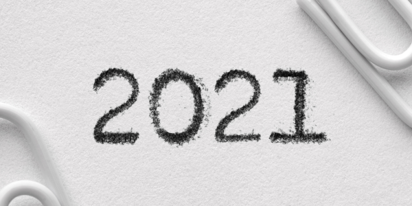 the numbers '2021' printed with a typewriter the numbers '2021' printed with a typewriter