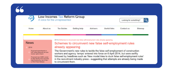 snippet of an old LITRG website article from May 2014 snippet of an old LITRG website article from May 2014