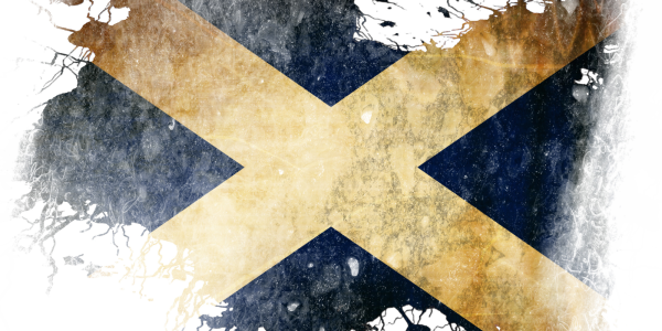 A faded Scottish flag A faded Scottish flag