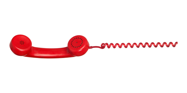 A red telephone with a red telephone cord A red telephone with a red telephone cord