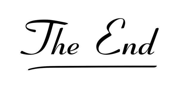 Black text on a white background that reads 'THE END' Black text on a white background that reads 'THE END'