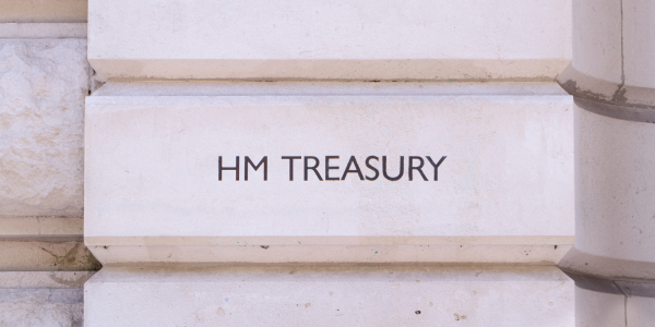 HMRC building with the words 'HM TREASURY' printed on the stone