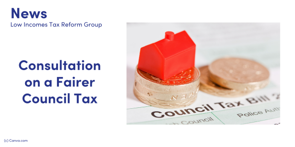 image of a council tax bill, a pile of coins and a red plastic toy house 