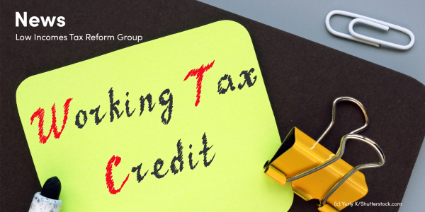 Image of a sticky note with working tax credit written on it