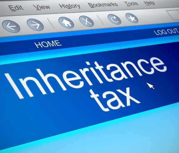 Image of the words inheritance tax on a computer screen